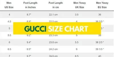 gucci size chart.